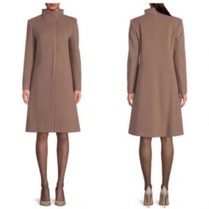 Cinzia Rocca Wool Cashmere Blend Stand Collar Coat